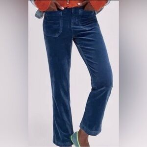 Free People - High Time Velvet Cropped Kick Flare Pants Women’s Size 6 (NWOT)